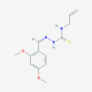 molecular formula C13H17N3O2S B7734895 1-[(Z)-(2,4-dimethoxyphenyl)methylideneamino]-3-prop-2-enylthiourea 