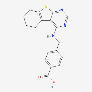 molecular formula C18H17N3O2S B7734915 4-[({8-Thia-4,6-diazatricyclo[7.4.0.0^{2,7}]trideca-1(9),2(7),3,5-tetraen-3-yl}amino)methyl]benzoic acid 