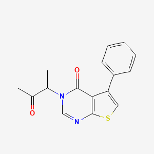 molecular formula C16H14N2O2S B7734921 3-(3-Oxobutan-2-yl)-5-phenylthieno[2,3-d]pyrimidin-4-one 