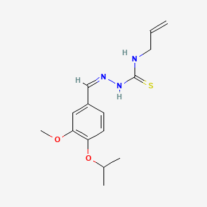 molecular formula C15H21N3O2S B7734932 1-[(Z)-(3-methoxy-4-propan-2-yloxyphenyl)methylideneamino]-3-prop-2-enylthiourea 