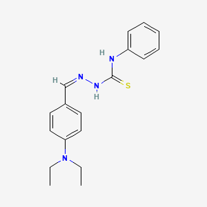 molecular formula C18H22N4S B7734935 1-[(Z)-[4-(diethylamino)phenyl]methylideneamino]-3-phenylthiourea 
