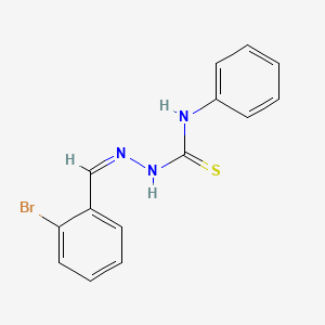 molecular formula C14H12BrN3S B7734961 1-[(Z)-(2-bromophenyl)methylideneamino]-3-phenylthiourea 