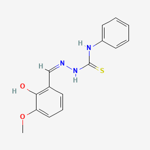 molecular formula C15H15N3O2S B7734987 3-甲氧基水杨醛 4-苯硫代半卡巴肼 
