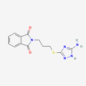 molecular formula C13H13N5O2S B7735066 2-{3-[(5-amino-4H-1,2,4-triazol-3-yl)sulfanyl]propyl}-2,3-dihydro-1H-isoindole-1,3-dione 