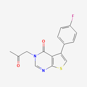 molecular formula C15H11FN2O2S B7735082 5-(4-Fluorophenyl)-3-(2-oxopropyl)thieno[2,3-d]pyrimidin-4-one 