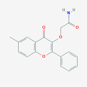 molecular formula C18H15NO4 B7735087 2-[(6-methyl-4-oxo-2-phenyl-4H-chromen-3-yl)oxy]acetamide 