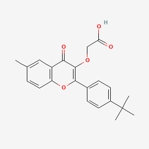 2-[2-(4-Tert-butylphenyl)-6-methyl-4-oxochromen-3-yl]oxyacetic acid