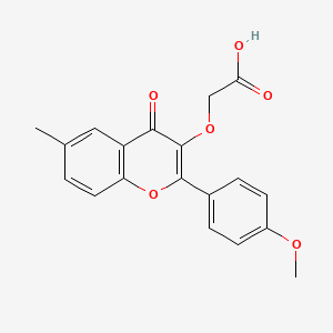 molecular formula C19H16O6 B7735131 2-[2-(4-Methoxyphenyl)-6-methyl-4-oxochromen-3-yl]oxyacetic acid 
