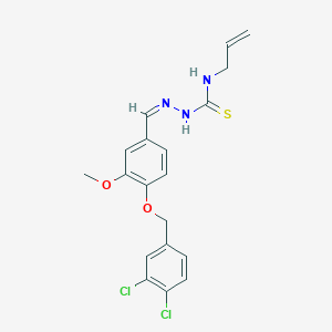 molecular formula C19H19Cl2N3O2S B7735169 1-[(Z)-[4-[(3,4-dichlorophenyl)methoxy]-3-methoxyphenyl]methylideneamino]-3-prop-2-enylthiourea 