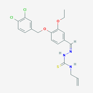 1-[(Z)-[4-[(3,4-dichlorophenyl)methoxy]-3-ethoxyphenyl]methylideneamino]-3-prop-2-enylthiourea