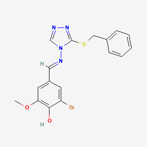 4-[(E)-(3-benzylsulfanyl-1,2,4-triazol-4-yl)iminomethyl]-2-bromo-6-methoxyphenol