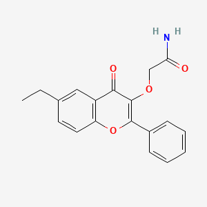 molecular formula C19H17NO4 B7735221 2-[(6-ethyl-4-oxo-2-phenyl-4H-chromen-3-yl)oxy]acetamide 