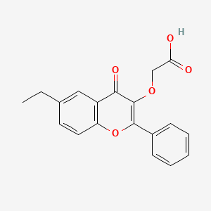 2-(6-Ethyl-4-oxo-2-phenylchromen-3-yl)oxyacetic acid