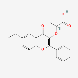 molecular formula C20H18O5 B7735230 2-(6-Ethyl-4-oxo-2-phenylchromen-3-yl)oxypropanoic acid 