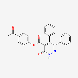 molecular formula C25H18N2O4 B7735269 (4-acetylphenyl) 6-oxo-3,4-diphenyl-1H-pyridazine-5-carboxylate 