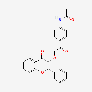 molecular formula C25H19NO5 B7735273 N-(4-{[(4-oxo-2-phenyl-4H-chromen-3-yl)oxy]acetyl}phenyl)acetamide 