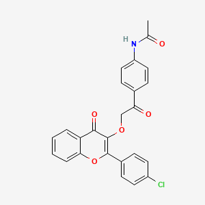 molecular formula C25H18ClNO5 B7735287 N-[4-({[2-(4-chlorophenyl)-4-oxo-4H-chromen-3-yl]oxy}acetyl)phenyl]acetamide 