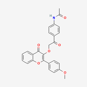 molecular formula C26H21NO6 B7735293 N-[4-({[2-(4-methoxyphenyl)-4-oxo-4H-chromen-3-yl]oxy}acetyl)phenyl]acetamide 