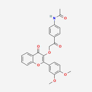 molecular formula C27H23NO7 B7735308 N-[4-({[2-(3,4-dimethoxyphenyl)-4-oxo-4H-chromen-3-yl]oxy}acetyl)phenyl]acetamide 