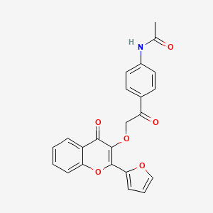 molecular formula C23H17NO6 B7735309 N-[4-({[2-(furan-2-yl)-4-oxo-4H-chromen-3-yl]oxy}acetyl)phenyl]acetamide 