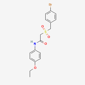 molecular formula C17H18BrNO4S B7735319 2-[(4-bromophenyl)methanesulfonyl]-N-(4-ethoxyphenyl)acetamide 