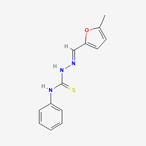molecular formula C13H13N3OS B7735332 1-[(E)-(5-methylfuran-2-yl)methylideneamino]-3-phenylthiourea 