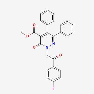 molecular formula C26H19FN2O4 B7735382 Methyl 2-[2-(4-fluorophenyl)-2-oxoethyl]-3-oxo-5,6-diphenylpyridazine-4-carboxylate 