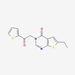 molecular formula C14H12N2O2S2 B7735418 6-Ethyl-3-(2-oxo-2-thiophen-2-ylethyl)thieno[2,3-d]pyrimidin-4-one 
