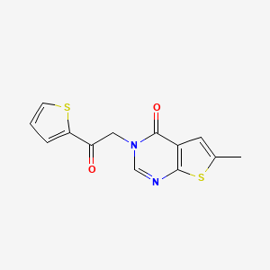molecular formula C13H10N2O2S2 B7735431 6-Methyl-3-(2-oxo-2-thiophen-2-ylethyl)thieno[2,3-d]pyrimidin-4-one 