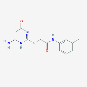 2-[(6-amino-4-oxo-1H-pyrimidin-2-yl)sulfanyl]-N-(3,5-dimethylphenyl)acetamide