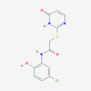N-(5-chloro-2-hydroxyphenyl)-2-[(6-oxo-1H-pyrimidin-2-yl)sulfanyl]acetamide