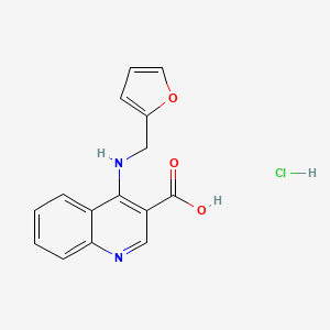 4-(Furan-2-ylmethylamino)quinoline-3-carboxylic acid;hydrochloride