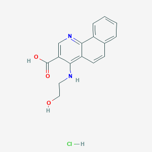 4-(2-Hydroxyethylamino)benzo[h]quinoline-3-carboxylic acid;hydrochloride