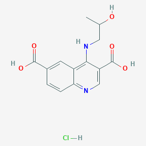 4-(2-Hydroxypropylamino)quinoline-3,6-dicarboxylic acid;hydrochloride