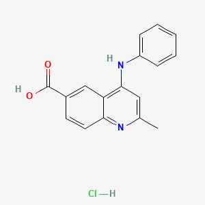 molecular formula C17H15ClN2O2 B7736795 2-Methyl-4-(phenylamino)quinoline-6-carboxylic acid hydrochloride 
