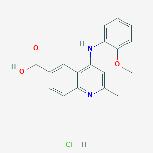 molecular formula C18H17ClN2O3 B7736829 4-(2-Methoxyphenylamino)-2-methylquinoline-6-carboxylic acid hydrochloride 