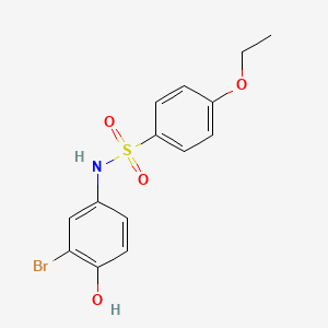 molecular formula C14H14BrNO4S B7737164 N-(3-bromo-4-hydroxyphenyl)-4-ethoxybenzenesulfonamide 