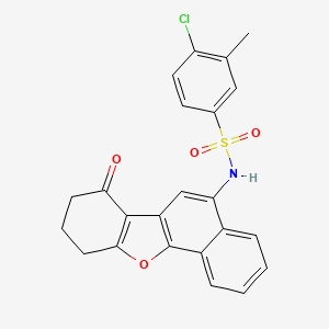 molecular formula C23H18ClNO4S B7737167 4-chloro-3-methyl-N-(7-oxo-7,8,9,10-tetrahydrobenzo[b]naphtho[2,1-d]furan-5-yl)benzenesulfonamide 