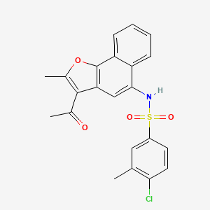 molecular formula C22H18ClNO4S B7737172 N-(3-acetyl-2-methylnaphtho[1,2-b]furan-5-yl)-4-chloro-3-methylbenzenesulfonamide 
