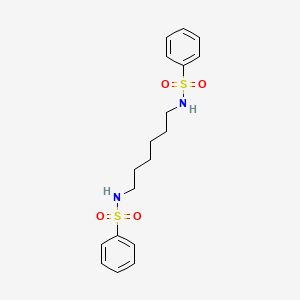 molecular formula C18H24N2O4S2 B7737180 N-[6-(benzenesulfonamido)hexyl]benzenesulfonamide 