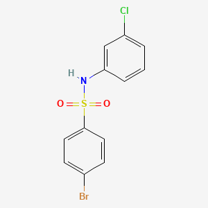 molecular formula C12H9BrClNO2S B7737200 4-bromo-N-(3-chlorophenyl)benzenesulfonamide CAS No. 7454-56-0