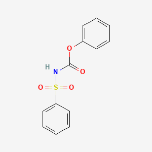 molecular formula C13H11NO4S B7737292 N-(Phenylsulfonyl)carbamic acid phenyl ester 