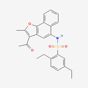 molecular formula C25H25NO4S B7737397 N-(3-acetyl-2-methylnaphtho[1,2-b]furan-5-yl)-2,5-diethylbenzenesulfonamide 