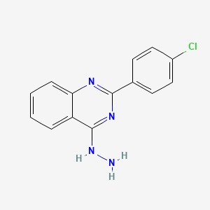 molecular formula C14H11ClN4 B7737476 2-(4-氯苯基)-4-肼基喹唑啉 