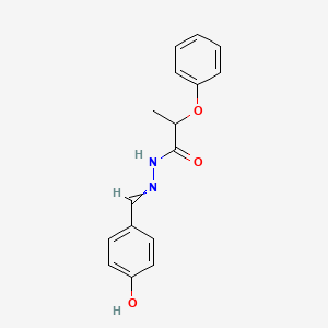 molecular formula C16H16N2O3 B7737605 N'-[(4-hydroxyphenyl)methylidene]-2-phenoxypropanehydrazide 