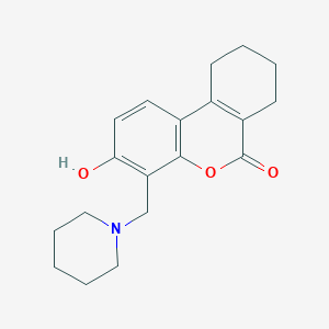 molecular formula C19H23NO3 B7737641 3-Hydroxy-4-piperidin-1-ylmethyl-7,8,9,10-tetrahydro-benzo[c]chromen-6-one CAS No. 17792-10-8