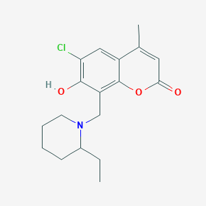 molecular formula C18H22ClNO3 B7737649 6-chloro-8-[(2-ethylpiperidino)methyl]-7-hydroxy-4-methyl-2H-chromen-2-one 