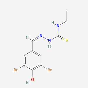 molecular formula C10H11Br2N3OS B7737713 N'-(3,5-dibromo-4-hydroxybenzylidene)-N-ethylcarbamohydrazonothioic acid 