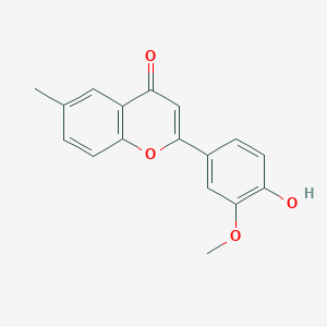 molecular formula C17H14O4 B7737729 2-(4-Hydroxy-3-methoxyphenyl)-6-methylchromen-4-one 