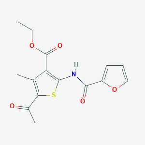 molecular formula C15H15NO5S B7737761 Ethyl 5-acetyl-2-(2-furoylamino)-4-methyl-3-thiophenecarboxylate 